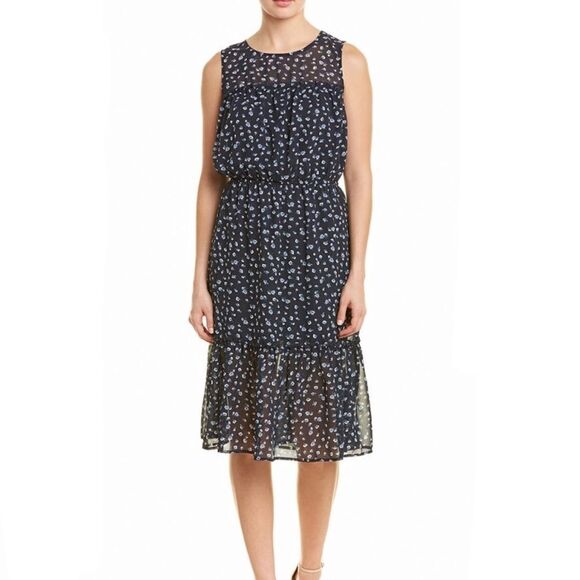NEW ✨  ABS Collection Blue Floral Midi Dress - Picture 1 of 9